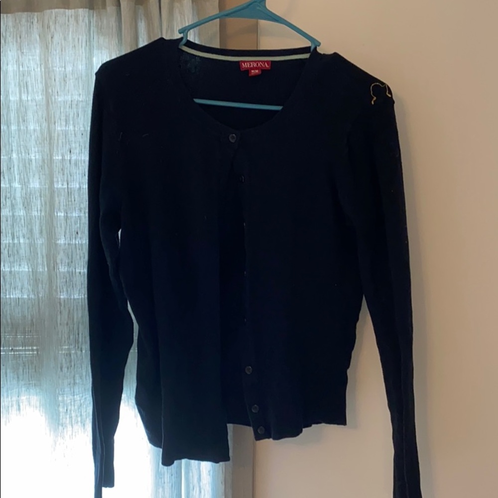 Black target cardigan